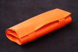 シザーケース サフィアーノ風 ロールケース オレンジ PUレザー
