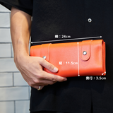 シザーケース サフィアーノ風 ロールケース オレンジ PUレザー