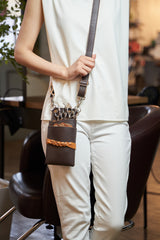 シザーケース NEW TW-16 チョコブラウン 本革 5丁