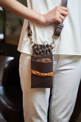 シザーケース NEW TW-16 チョコブラウン 本革 5丁