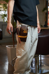 シザーケース "comodo" クリッパーケース ブラウン PUレザー 4丁用