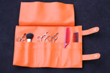 剪刀包 Saffiano 風格捲筒包 橙色 PU 皮革
