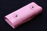 剪刀包 Saffiano 風格捲筒包 粉紅色 PU 皮革